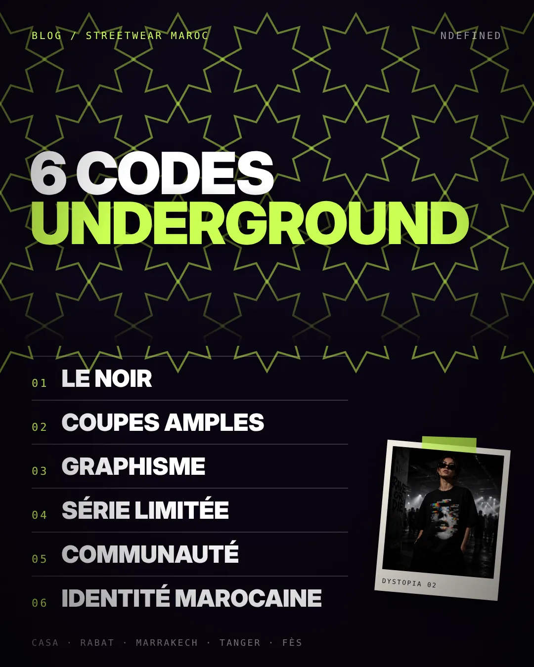 Motif zellige et les 6 codes du streetwear underground au Maroc
